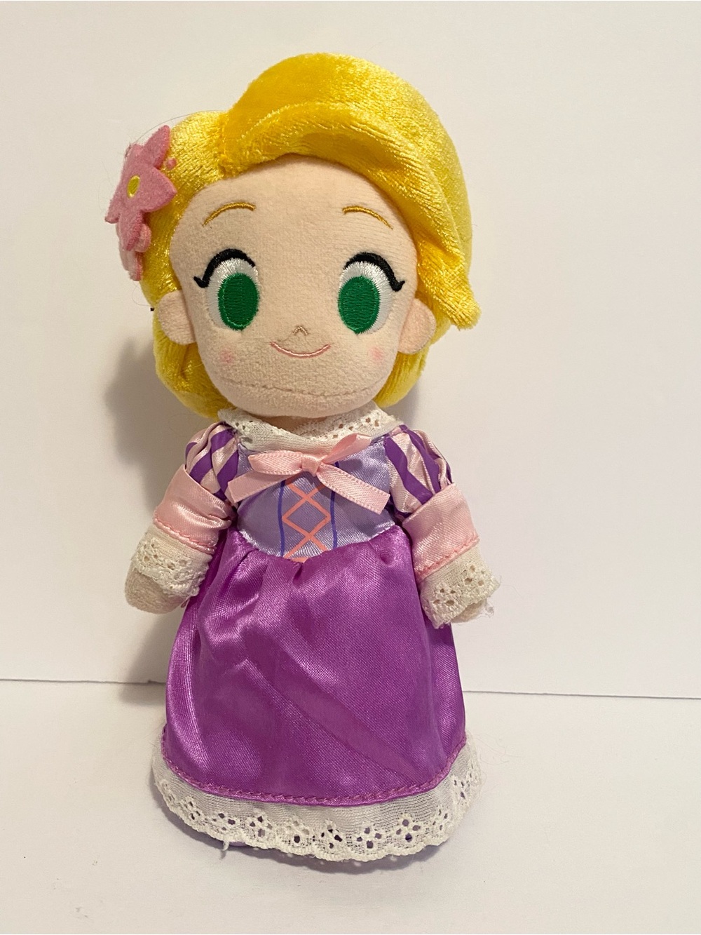 Disney Store NuiMos Rapunzel Tangled Plush Poseable Plush Soft Doll 7” Toy